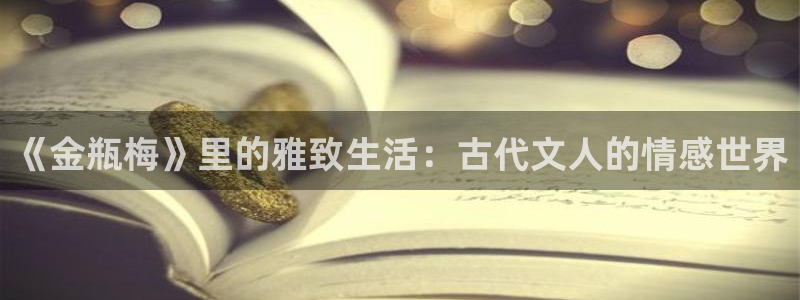 金桔视频大全：《金瓶梅》里的雅致生活：古代文人的情感世界